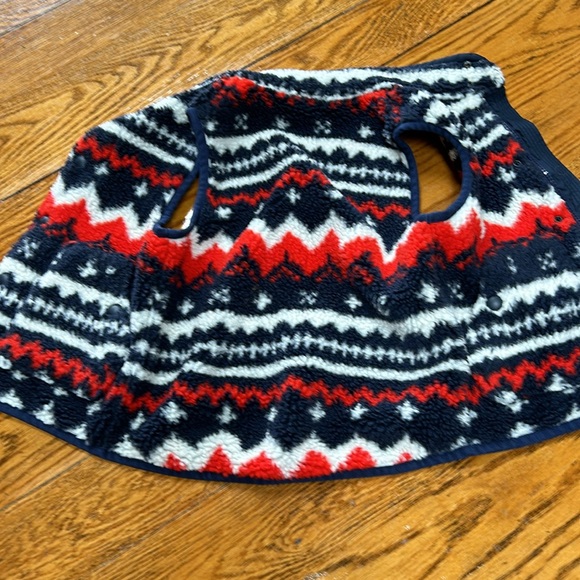 Ralph Lauren POLO Nordic print red, white, blue Sherpa vest. Size 4T. Zip/snap - Picture 10 of 10